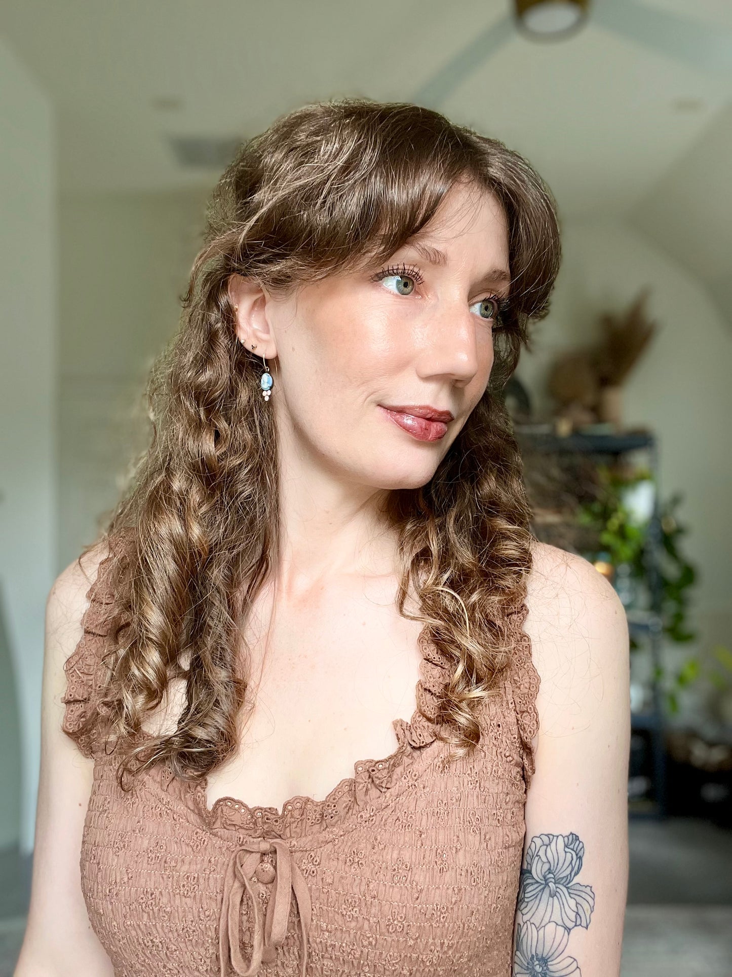 Blue Cameo Dangle