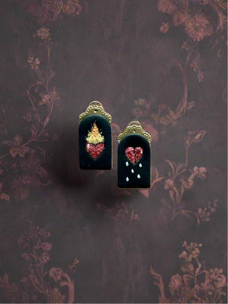 Heart on Fire Earrings