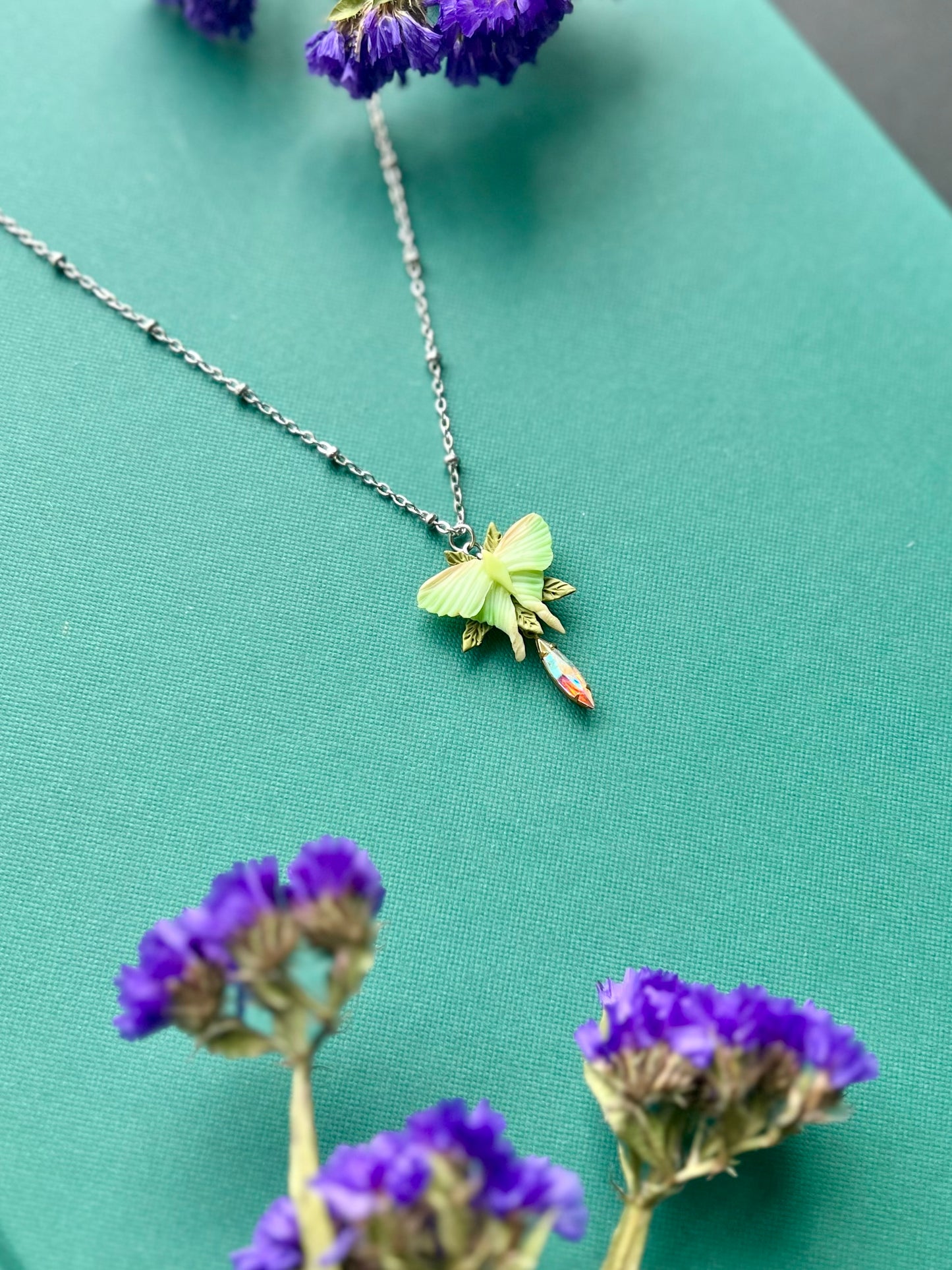 Luna Moth Necklace