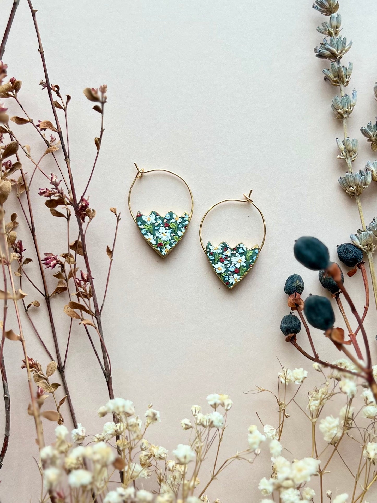 Floral Field Hoops