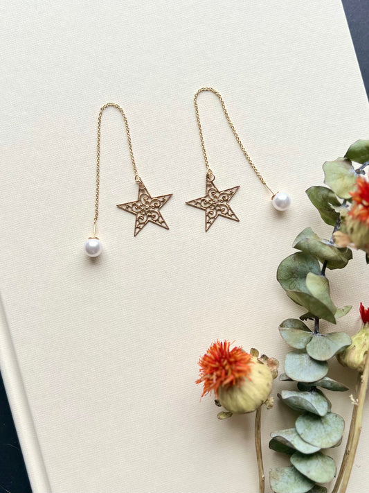 Brass Star + Pearl Threader