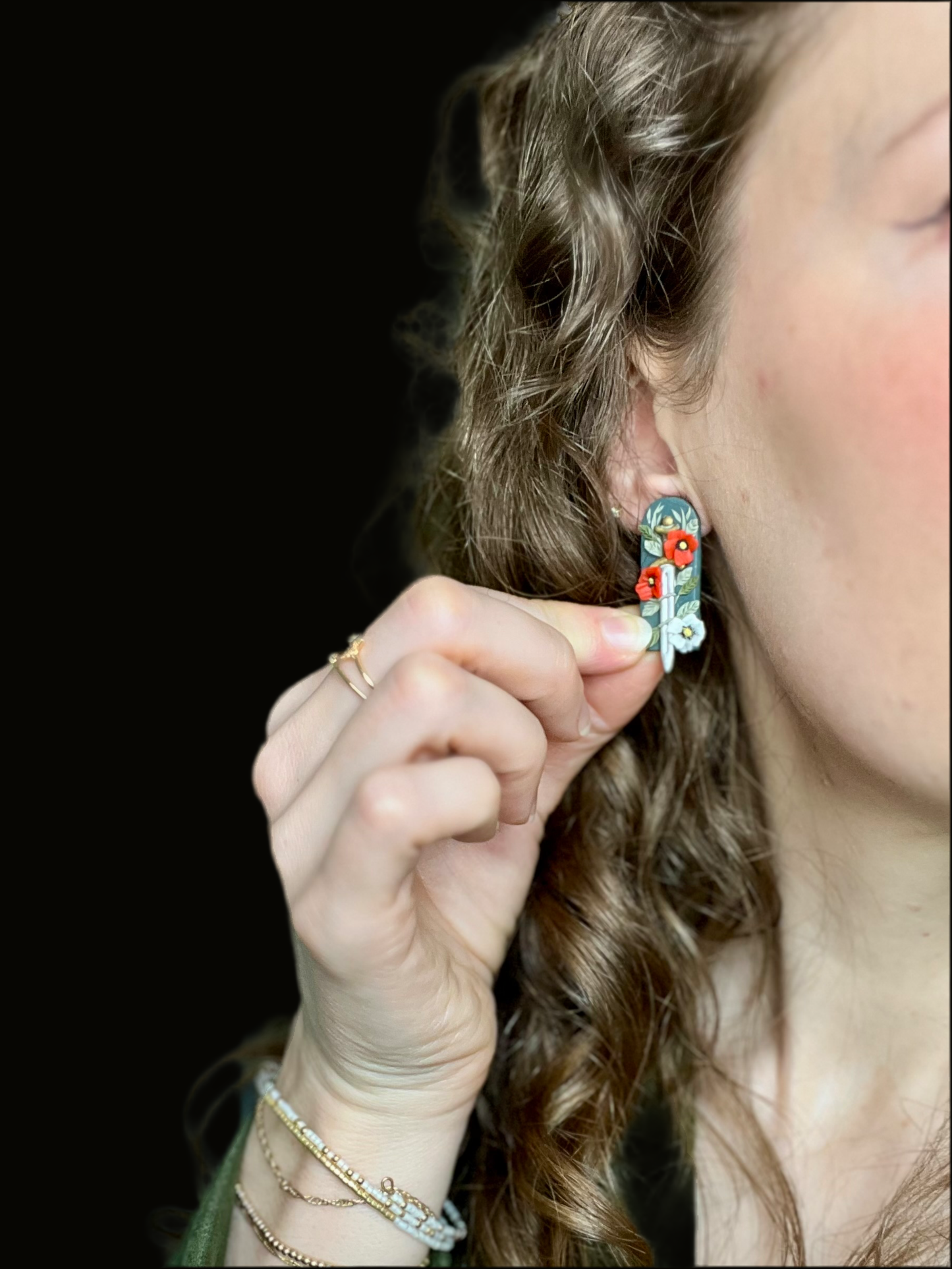 Poppies for Peace Earrings