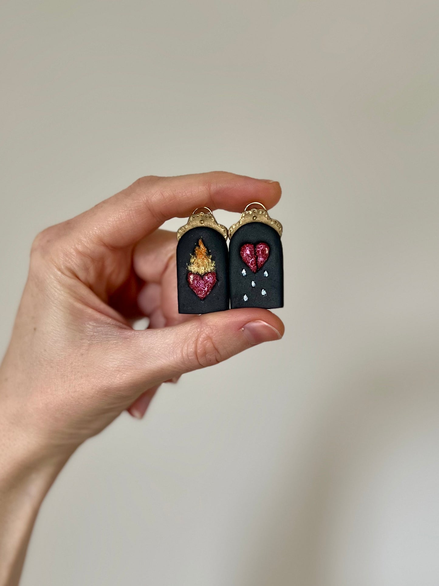 Heart on Fire Earrings