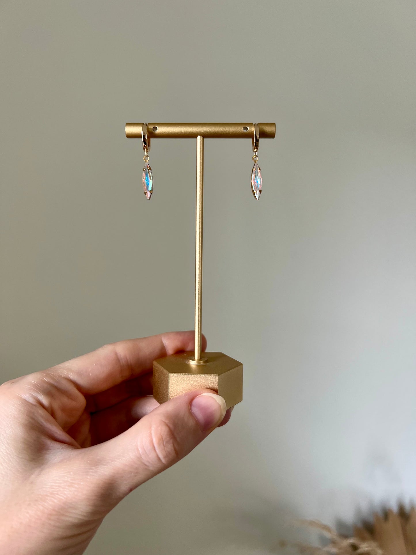 Crystal Huggie Hoops