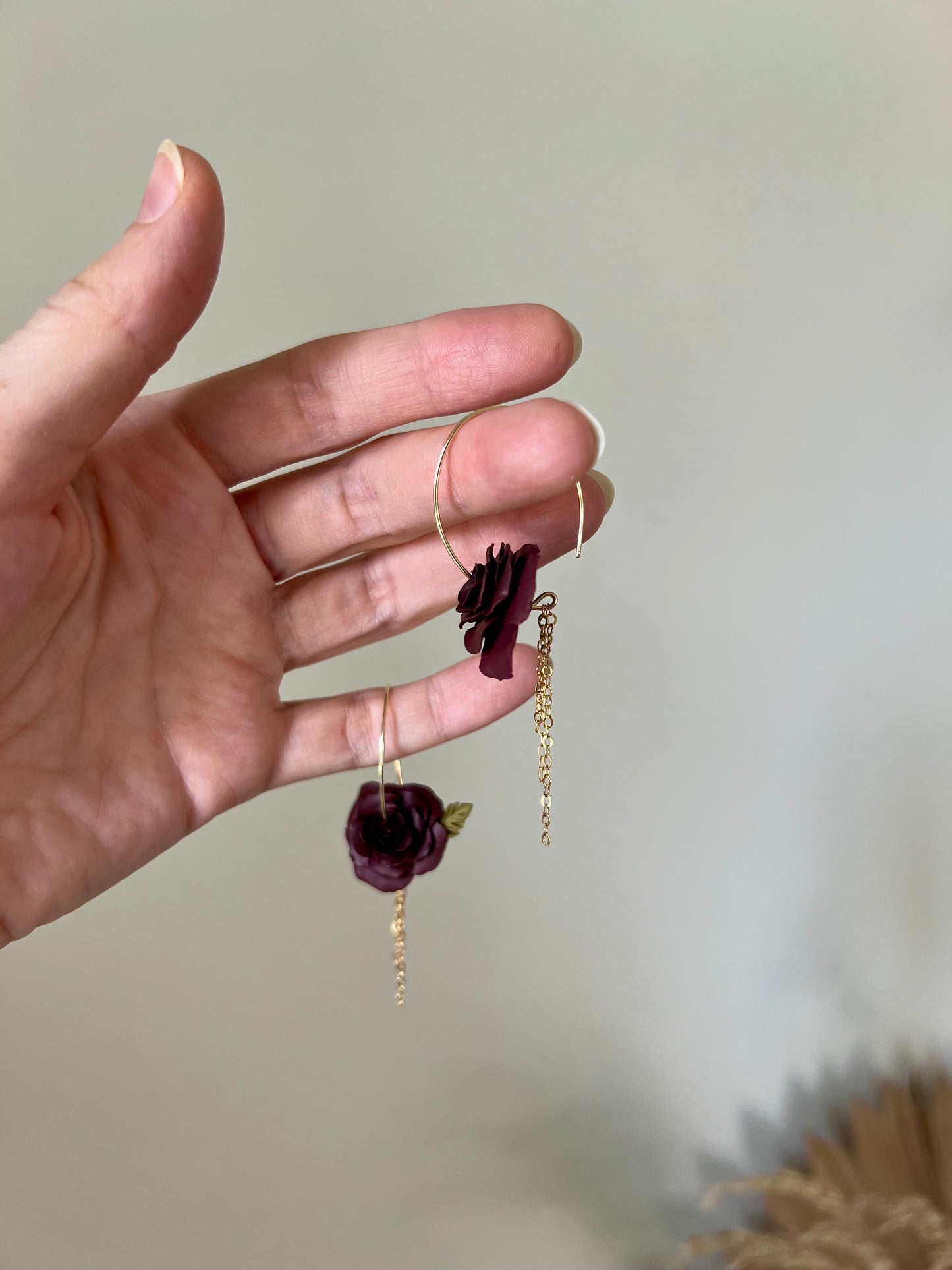 Plum Rose Hoops
