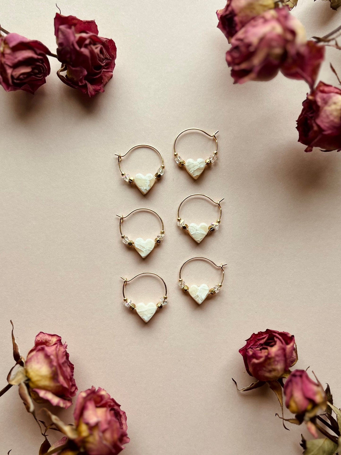 Heart of Stone Hoops