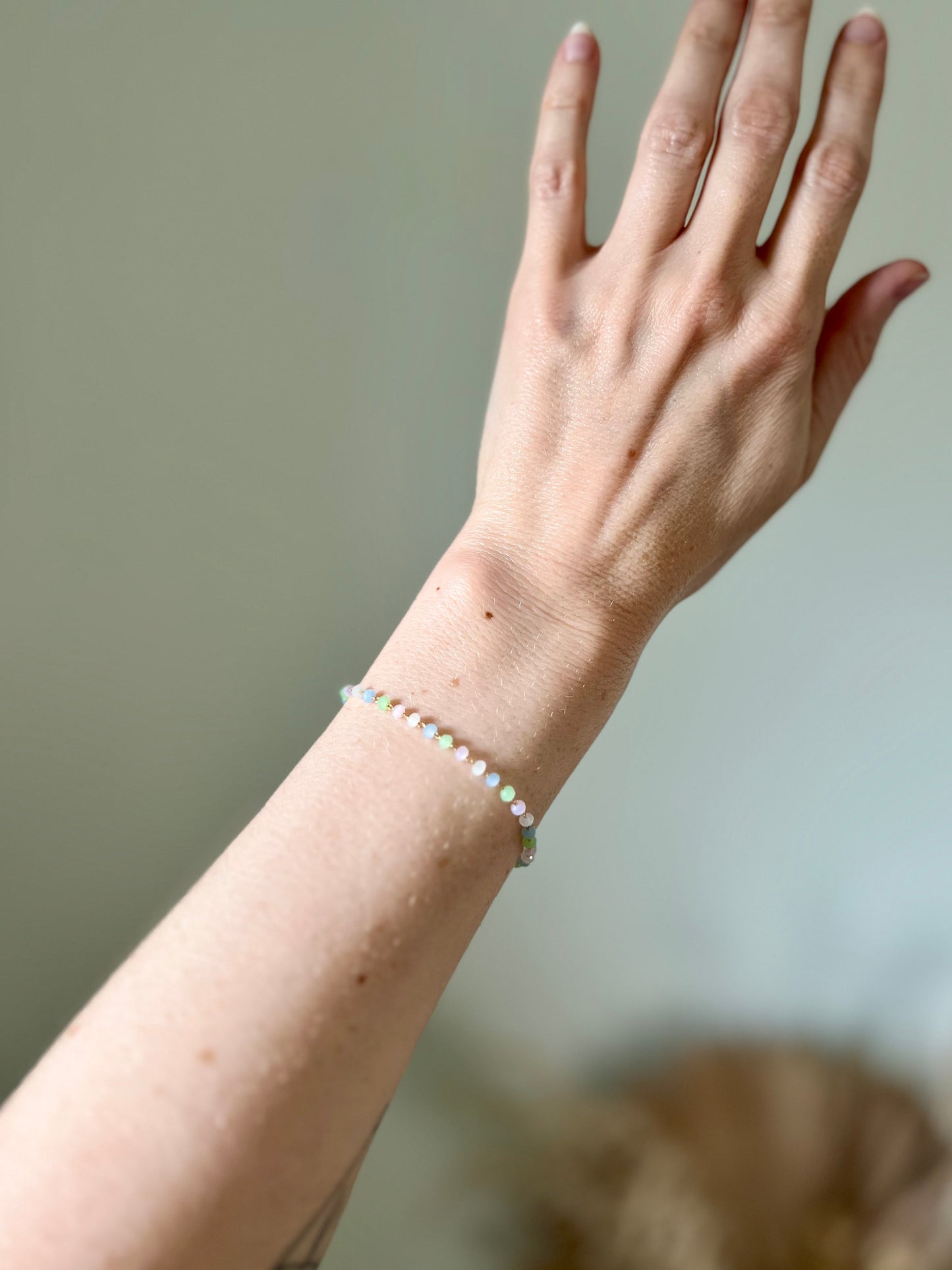 Glass Beaded Necklace + Bracelet