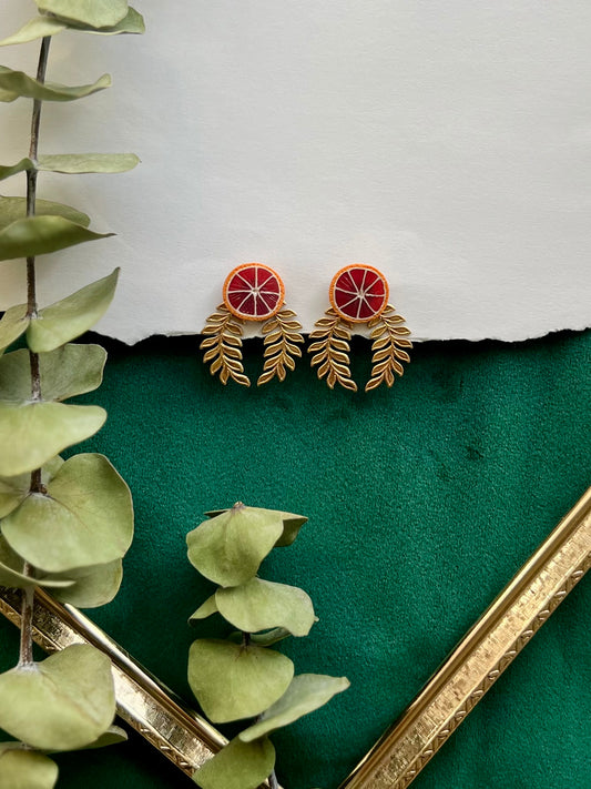 Blood Orange Studs