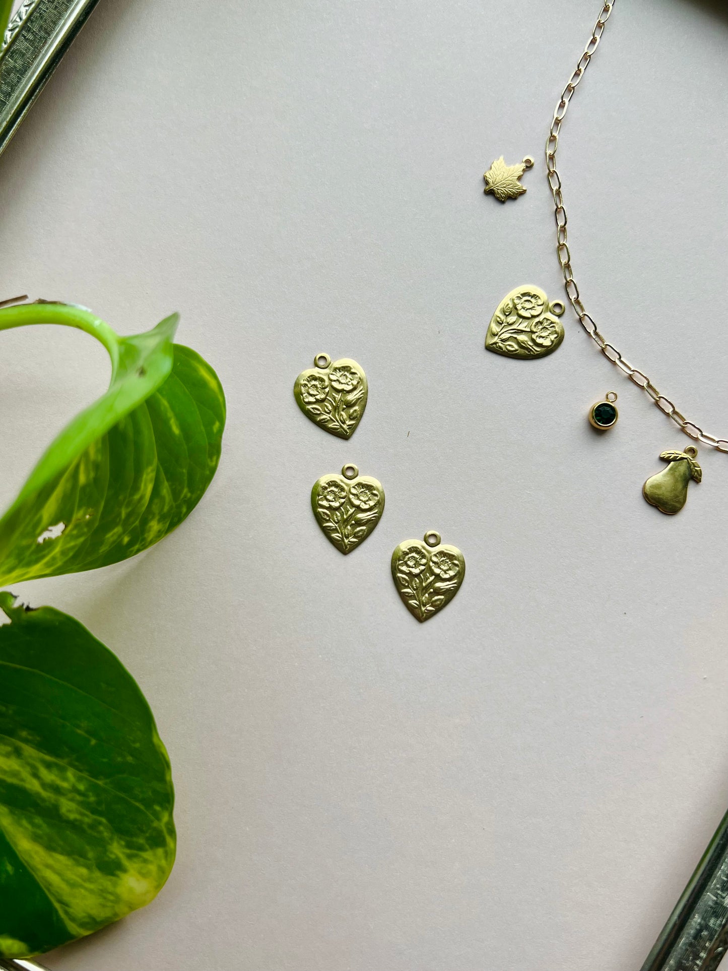 Floral Heart Charm