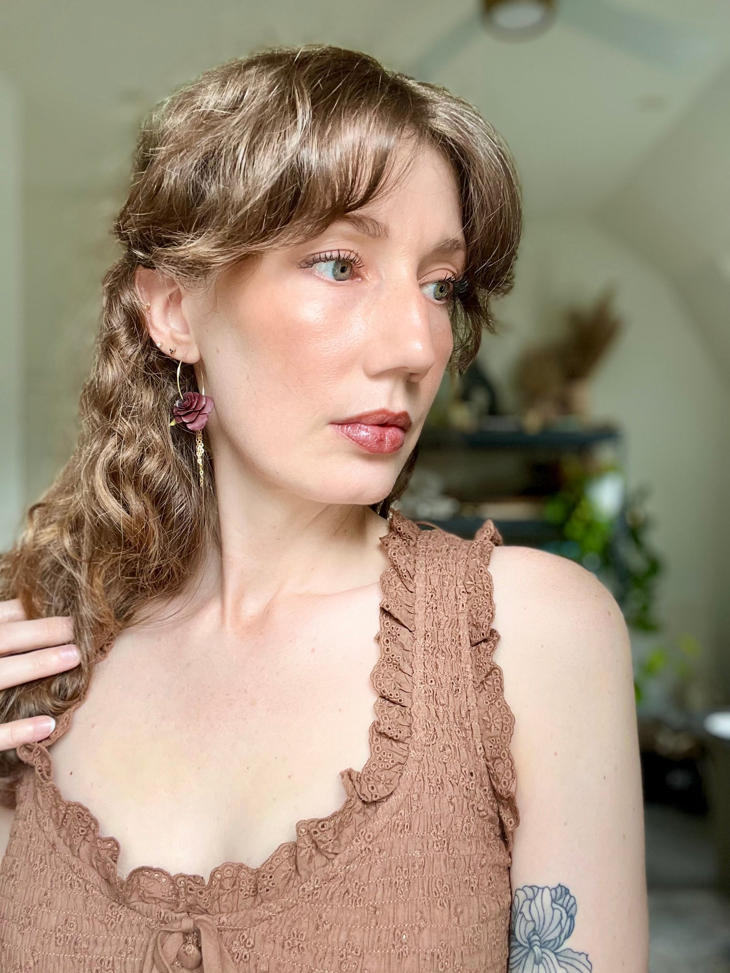 Plum Rose Hoops