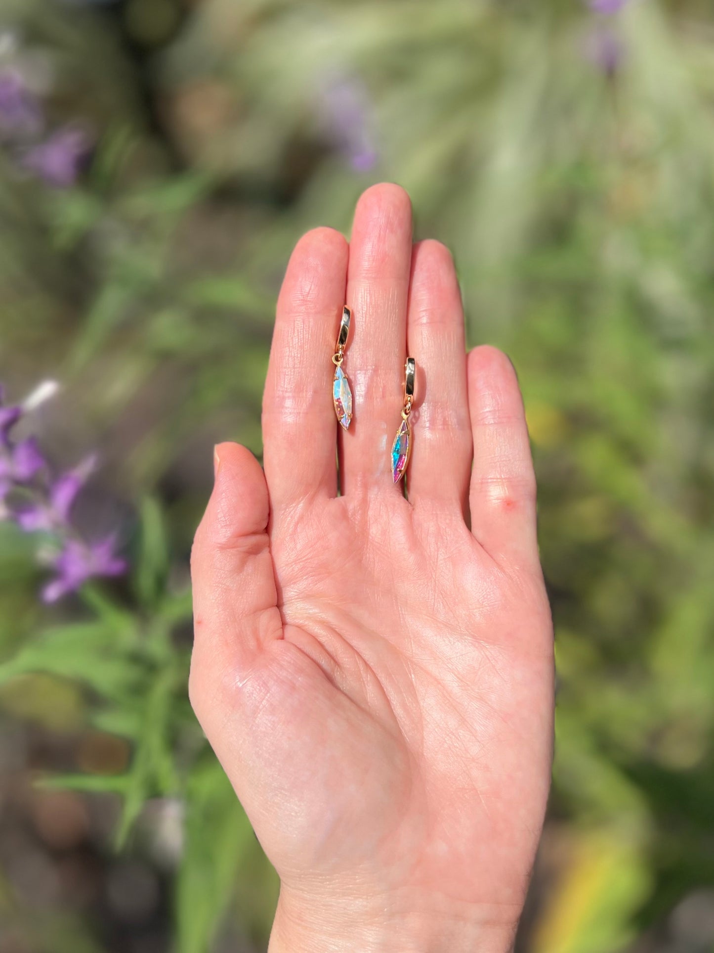 Crystal Huggie Hoops