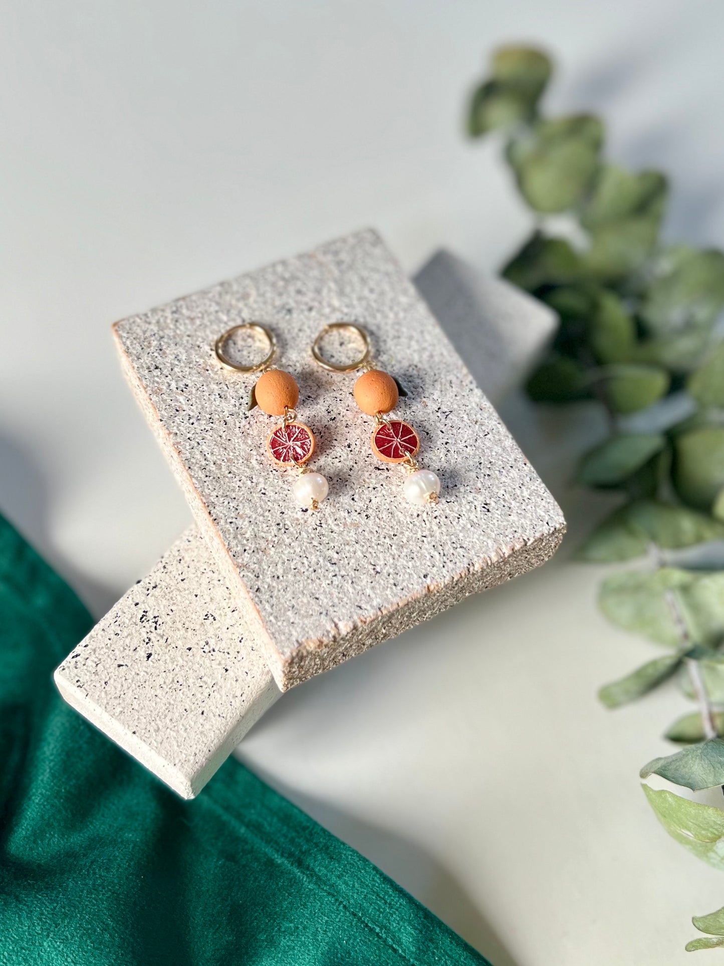 Blood Orange Charm Earrings