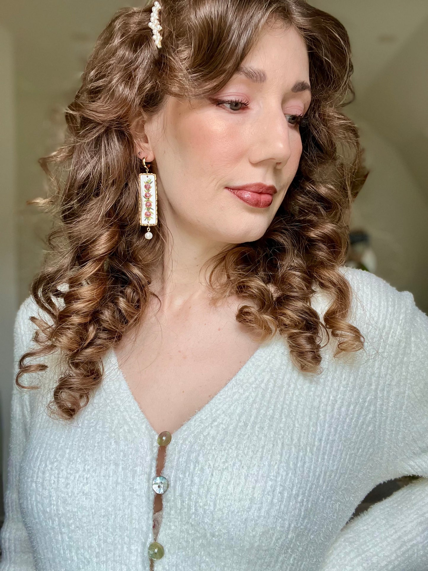 Blood Orange Garland Earrings