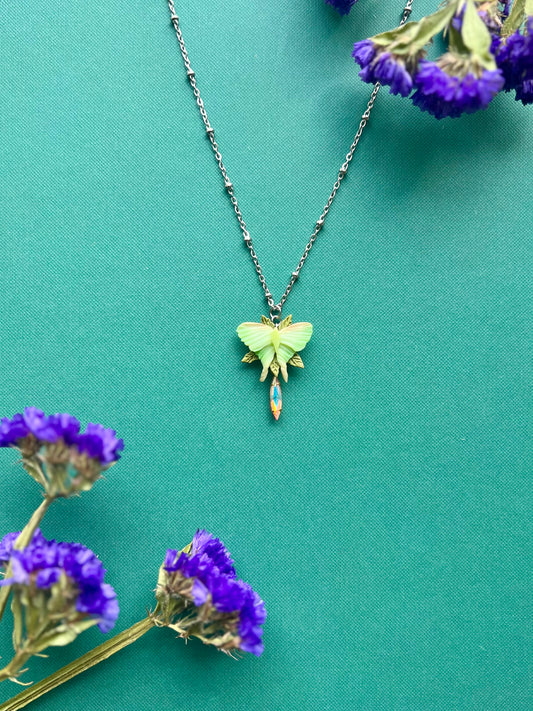 Luna Moth Necklace
