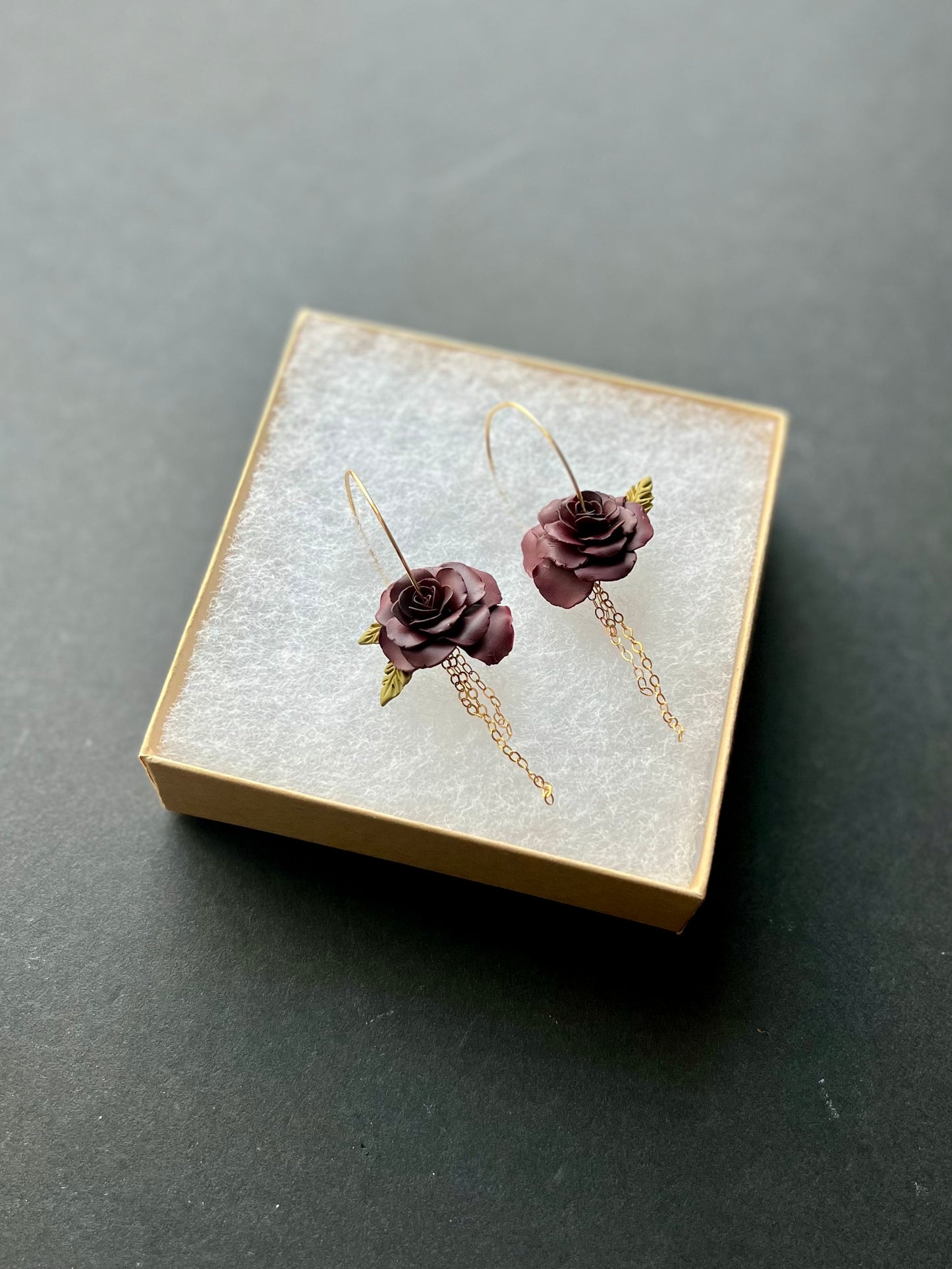 Plum Rose Hoops