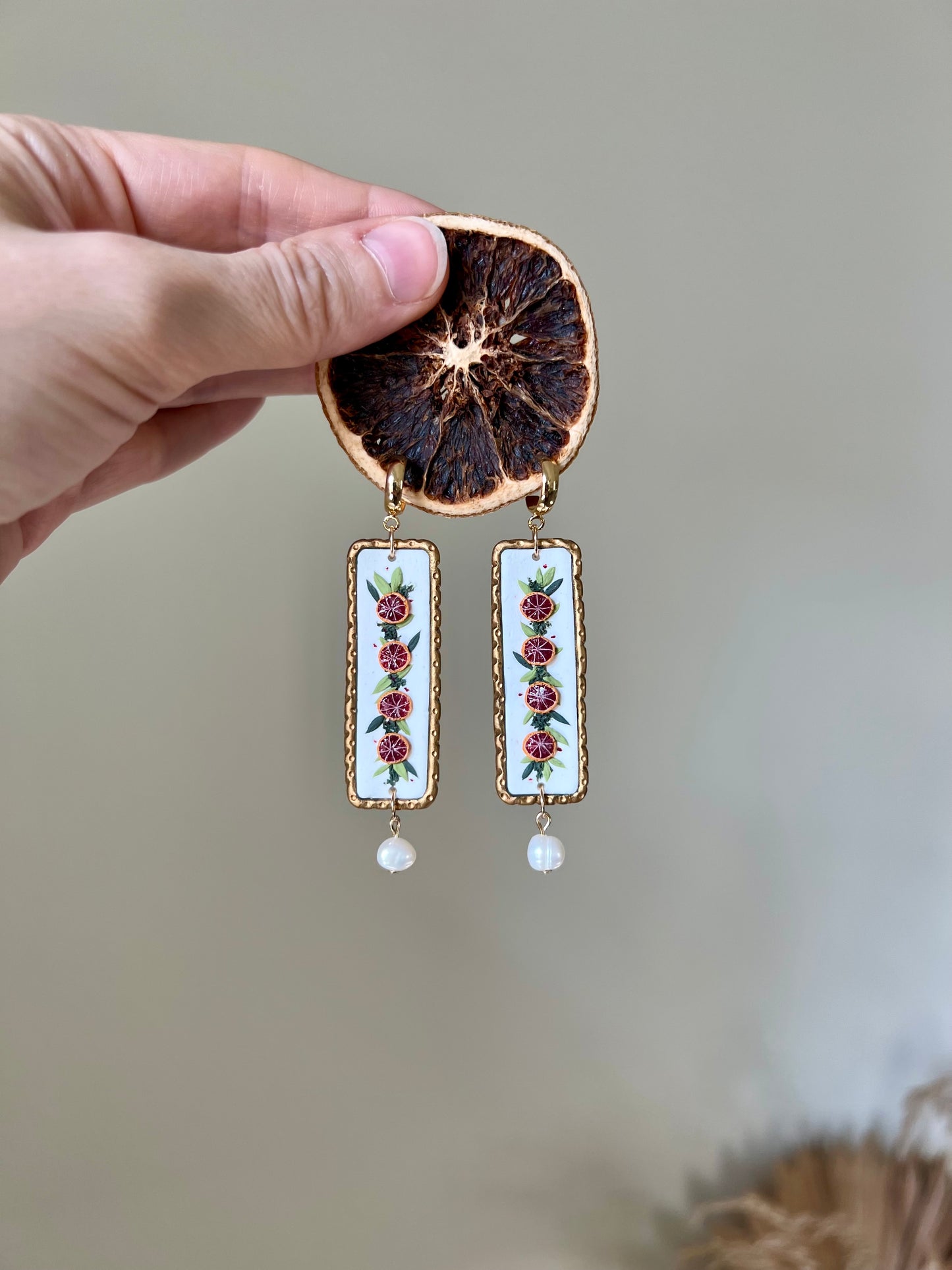 Blood Orange Garland Earrings