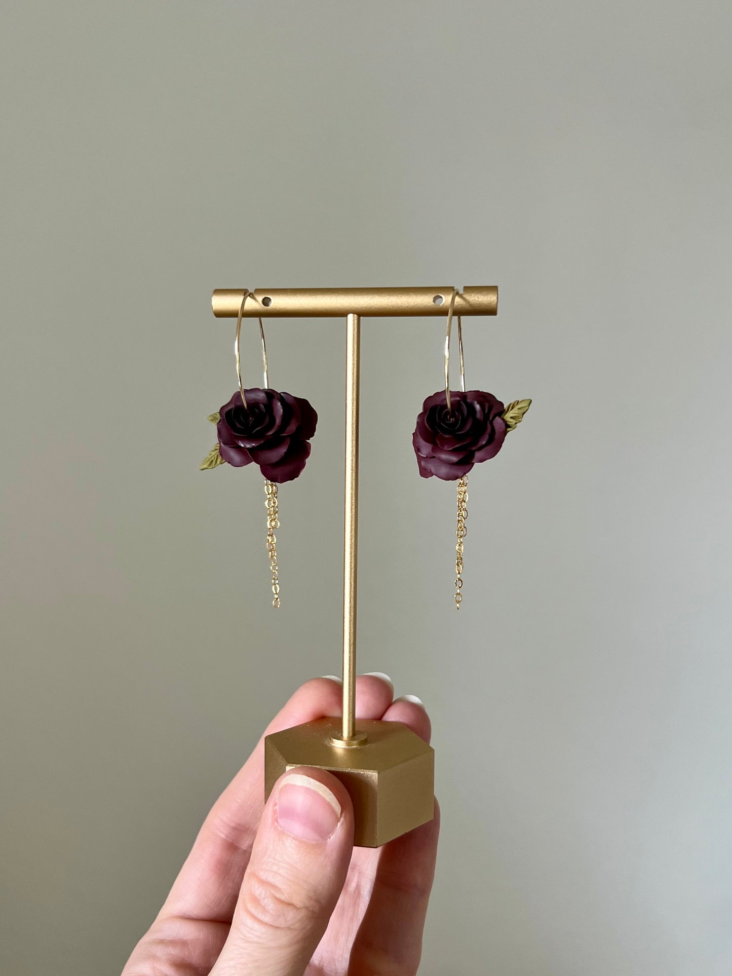 Plum Rose Hoops
