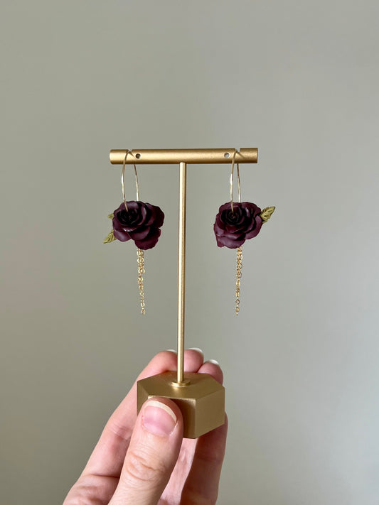 Plum Rose Hoops