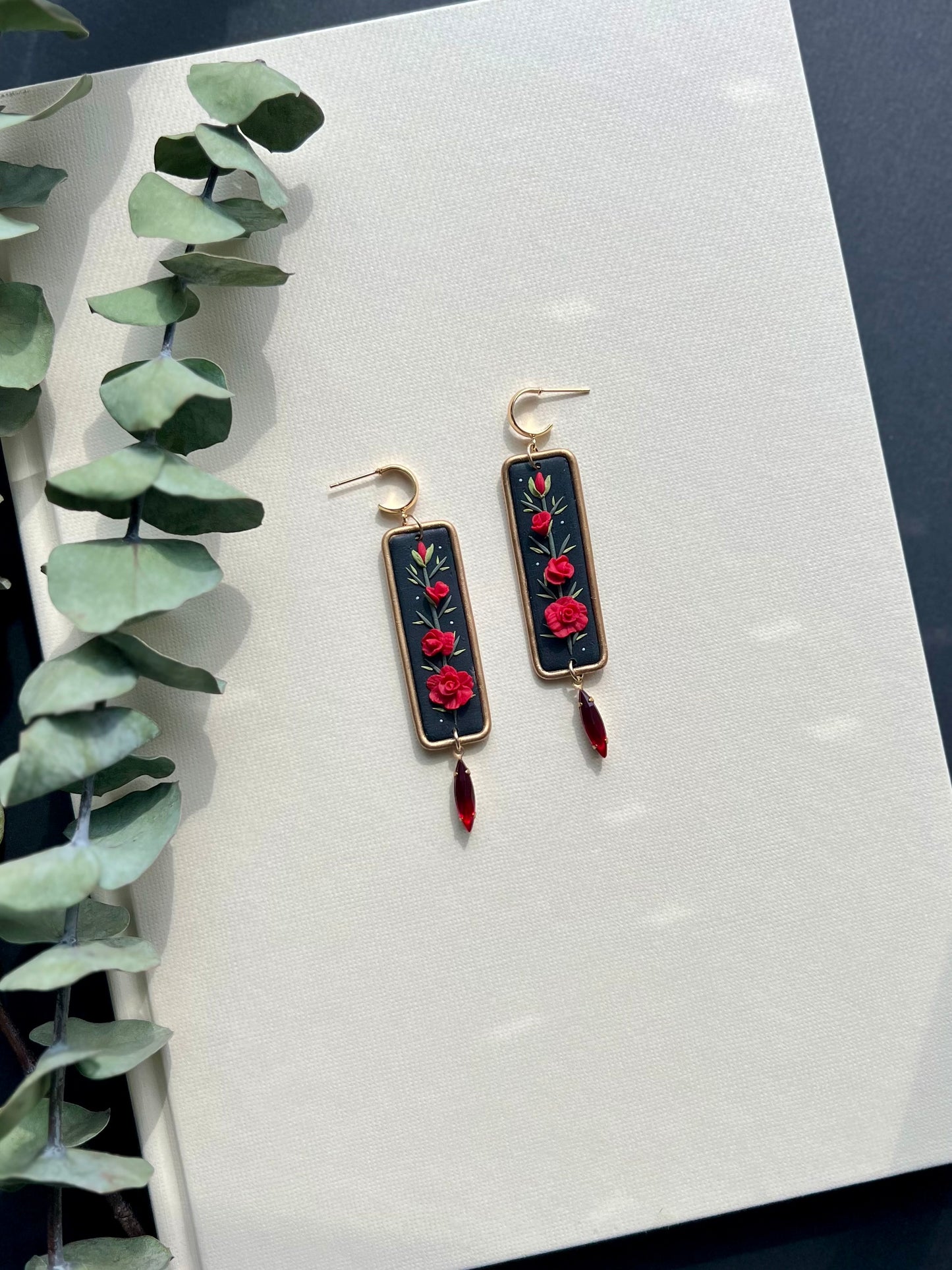 Folk Rose Earrings