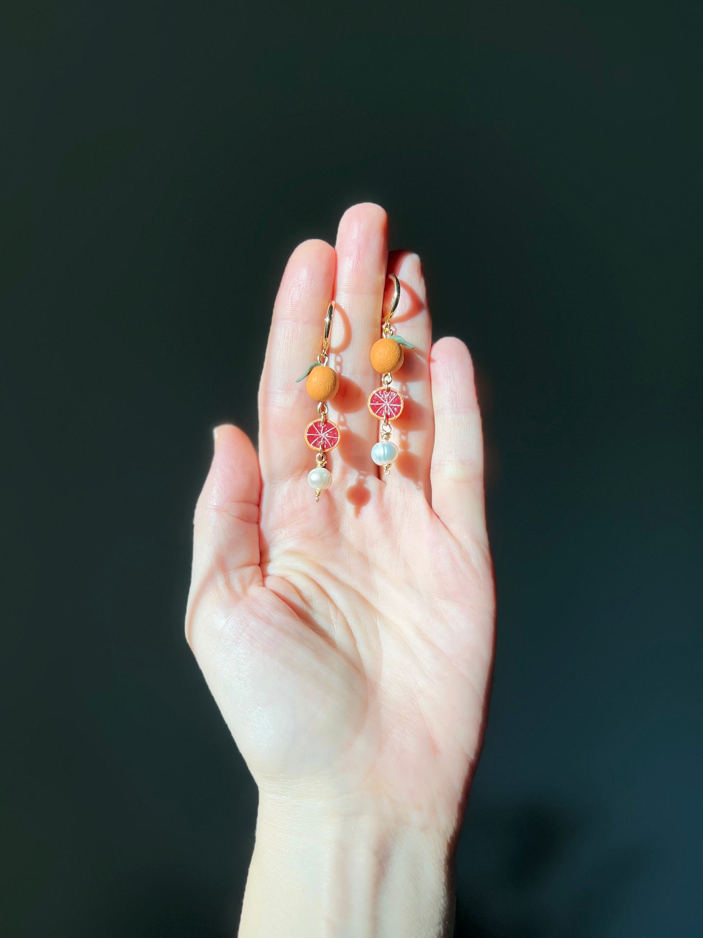 Blood Orange Charm Earrings