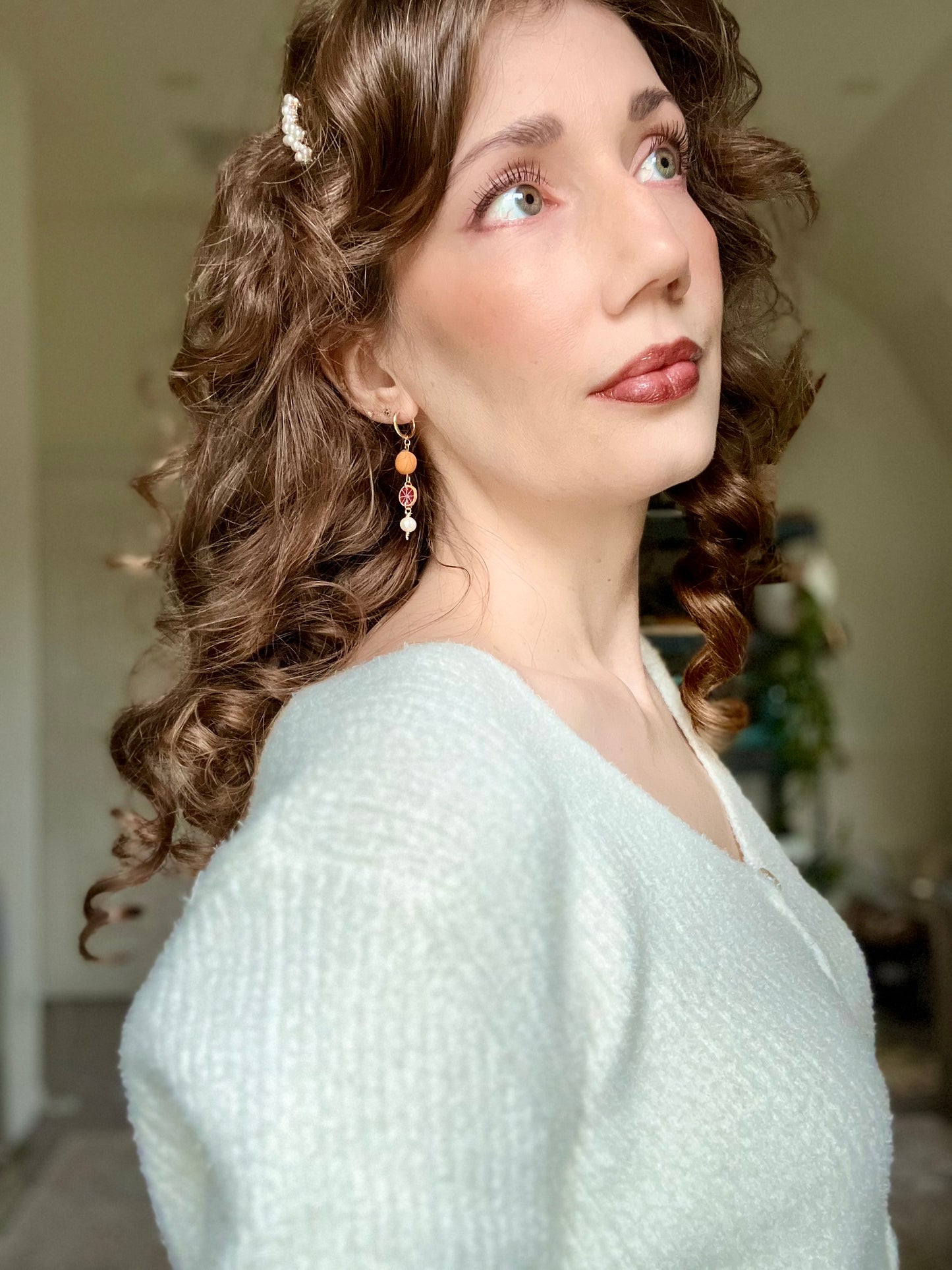 Blood Orange Charm Earrings